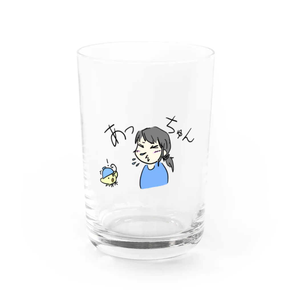 月見うどんのあっちゅん Water Glass :front