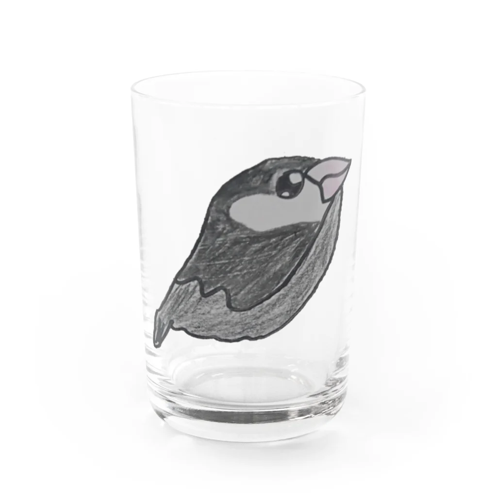 tomo0530tomo0803の文鳥のめるめ～る Water Glass :front