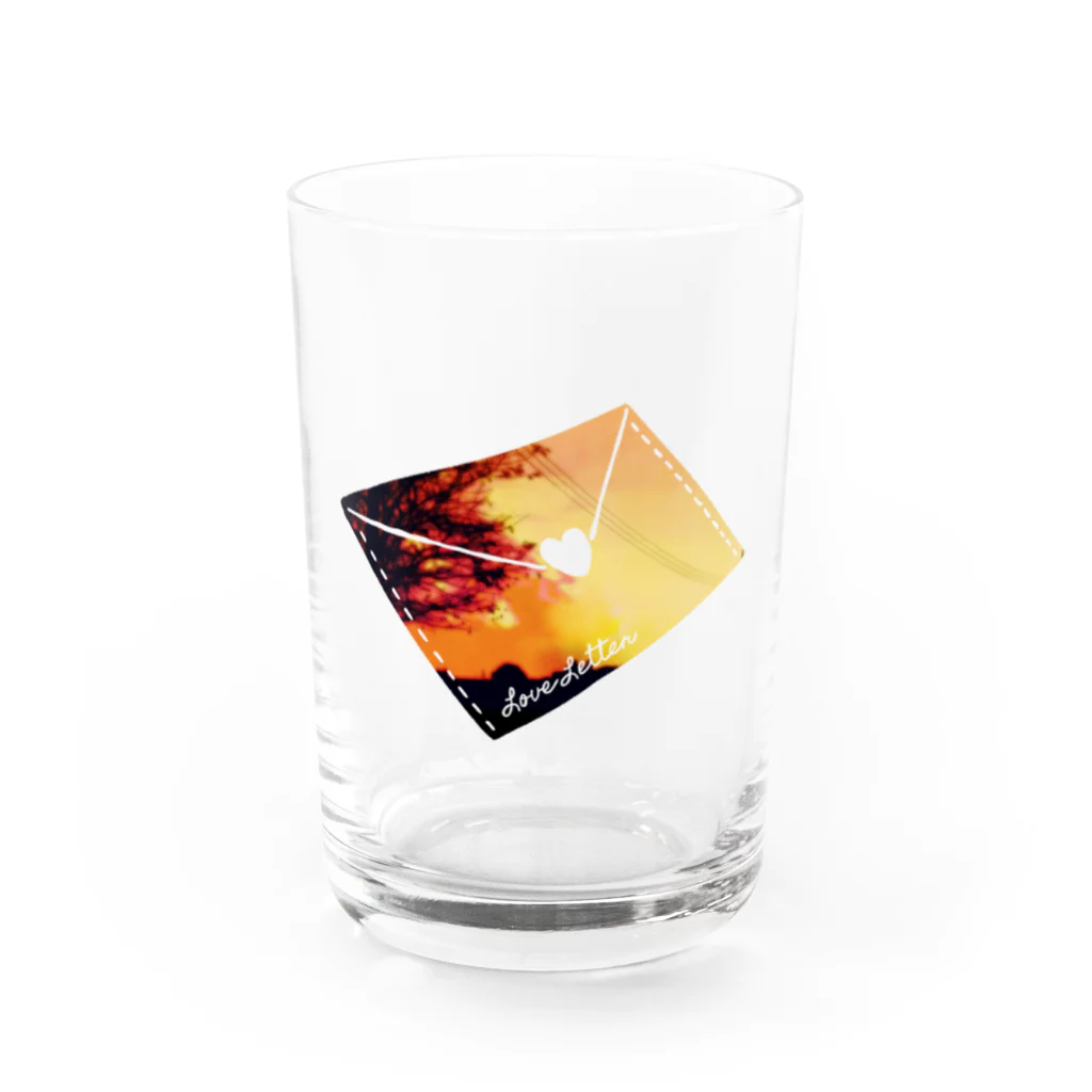 日向のレジャーシート。のラブレターⅠ Water Glass :front