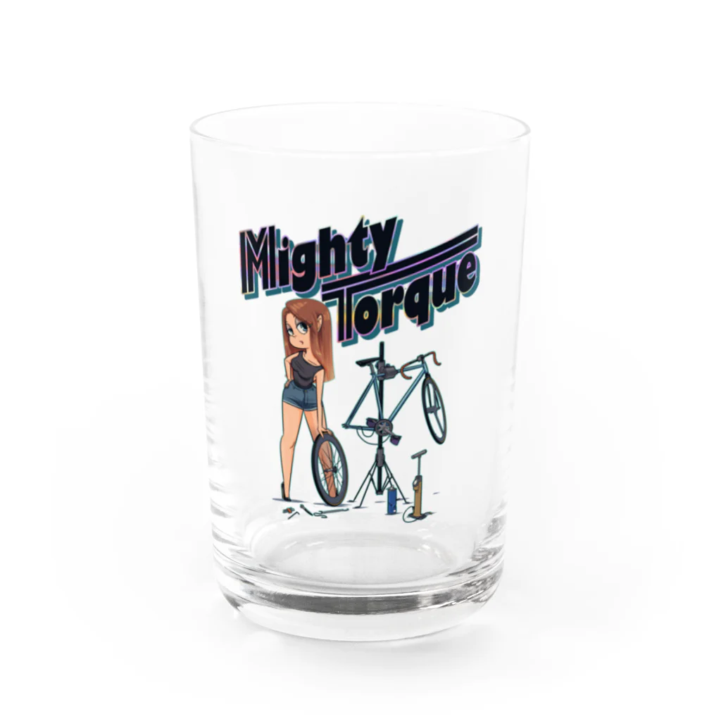 nidan-illustrationの"Mighty Torque" Water Glass :front