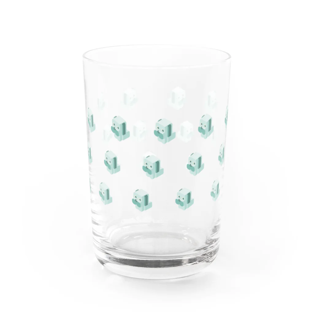 たいやき定食屋の四角いぬ Water Glass :front