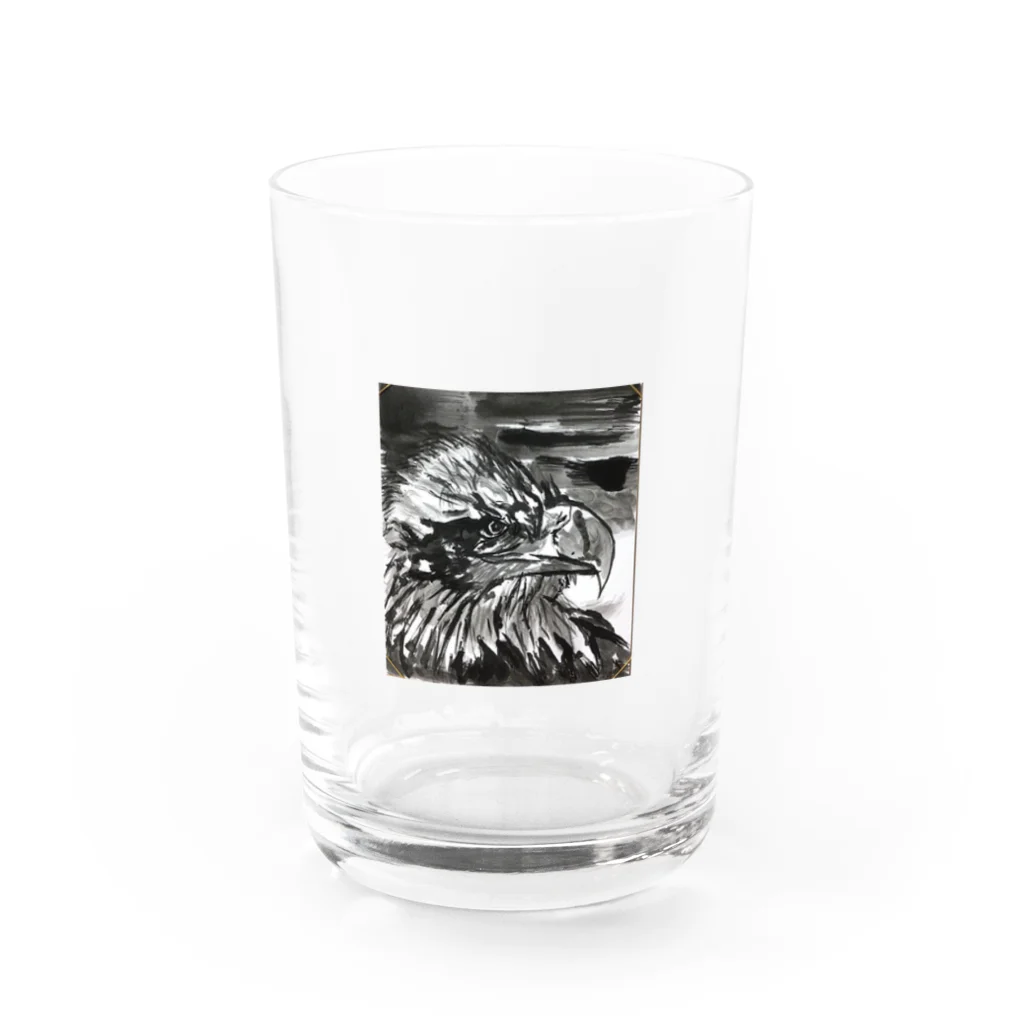 松木　昭洋の天空を司る鳥の王者【鷲】 Water Glass :front