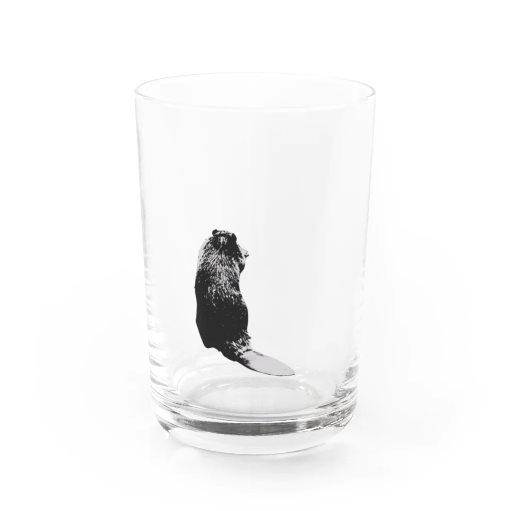 0isall_zoologicalのいつも心にビーバーさんを Water Glass :front