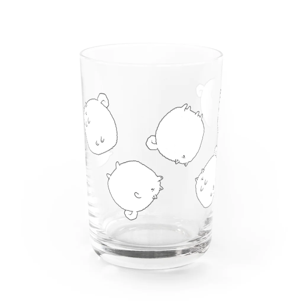 hanakoimaeda_7441のぽめ3兄弟 Water Glass :front