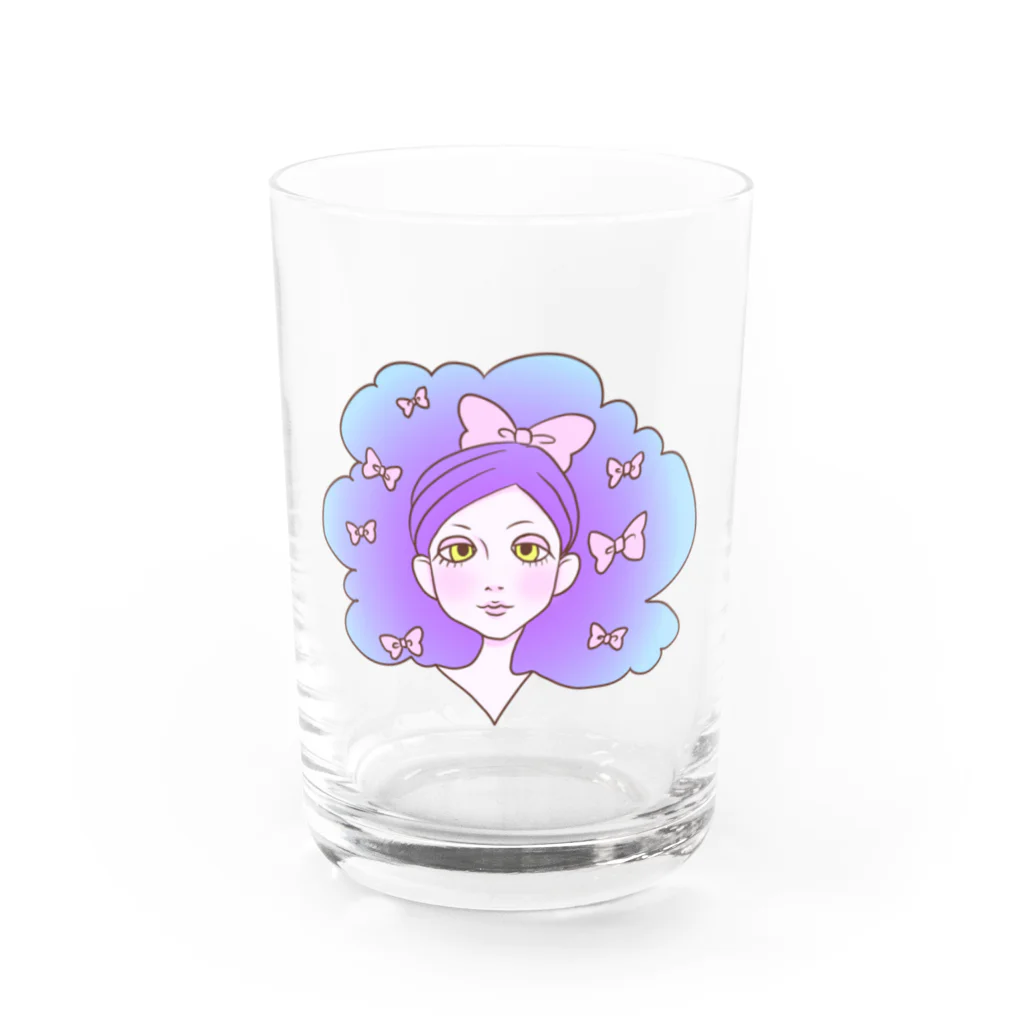 盲目百貨店のリボンちゃん Water Glass :front