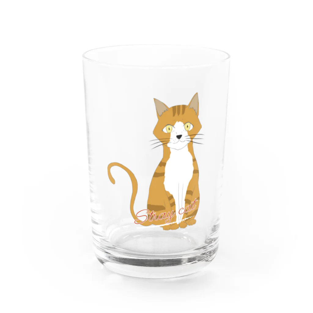 chicodeza by suzuriの野良猫ちゃん Water Glass :front