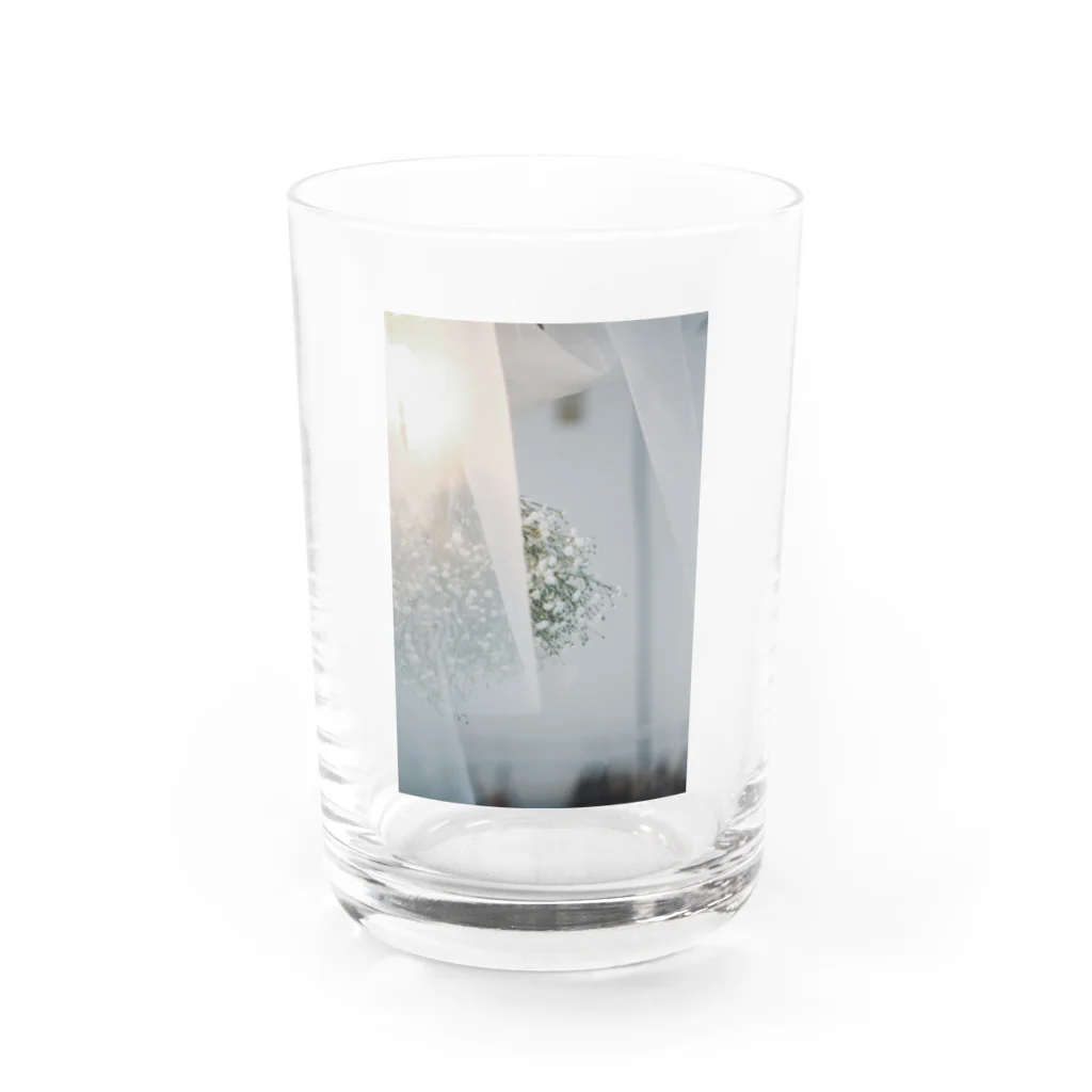 1993のレースとかすみ草 Water Glass :front