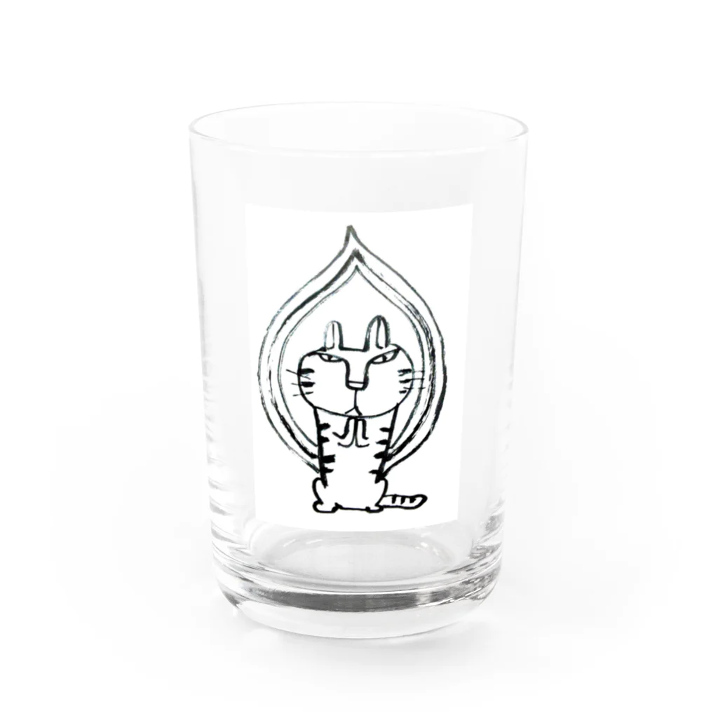 福猫屋の猫の祈り Water Glass :front