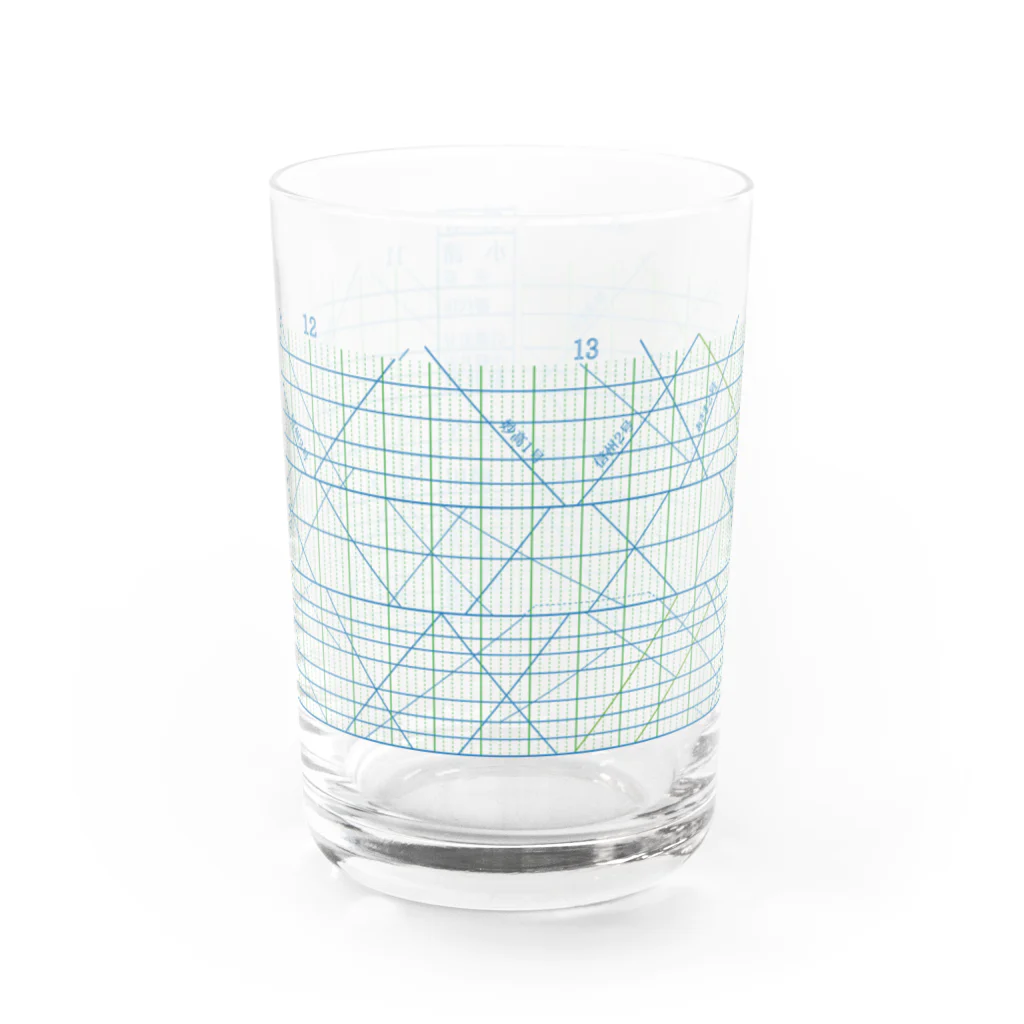 新商品PTオリジナルショップの昭和47年信越本線ダイヤグラム （抜粋）グラス・カップ Water Glass :front