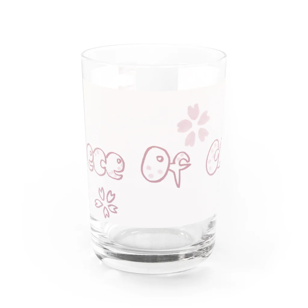 青い鳥の桜 Water Glass :front