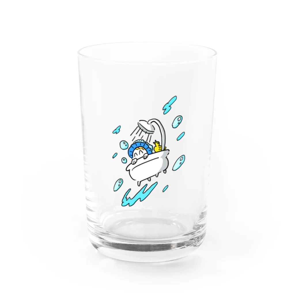 カンフーうどん屋さんのお風呂好きな人へ Water Glass :front