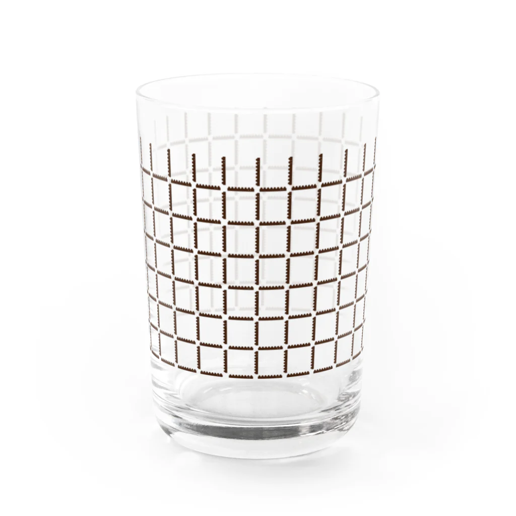 新商品PTオリジナルショップのラックレール（格子模様） カップ・グラス Water Glass :front