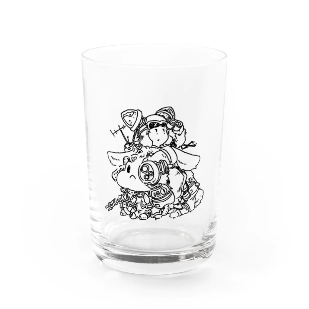 とこいわ屋のうさぎライダー Water Glass :front