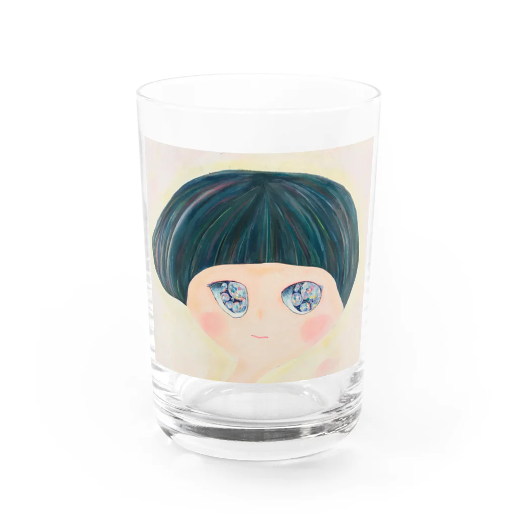 テレポーテーションのきらきらおめめちゃん Water Glass :front