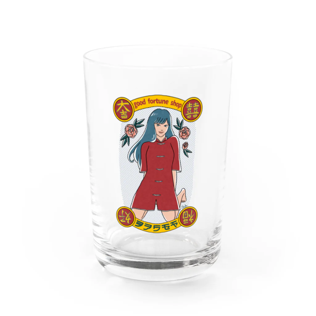 福屋のgood fortune girl Water Glass :front