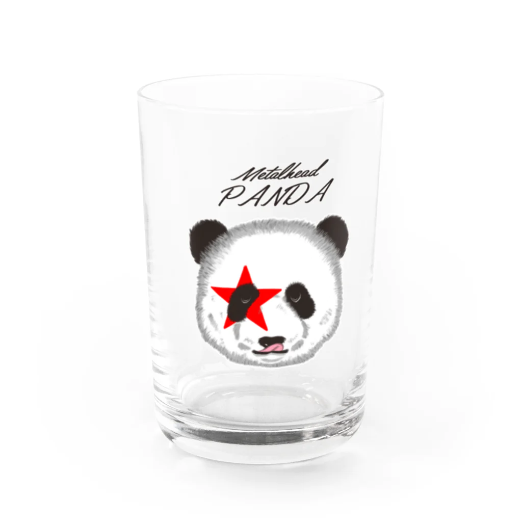 田中ザビエル世界のどうぶつのメタルヘッドパンダ Water Glass :front