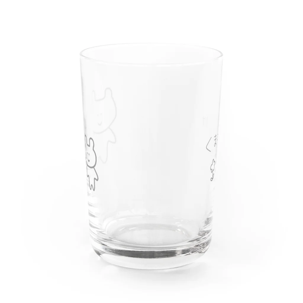 ユイの研究室のくま親子コップ Water Glass :front