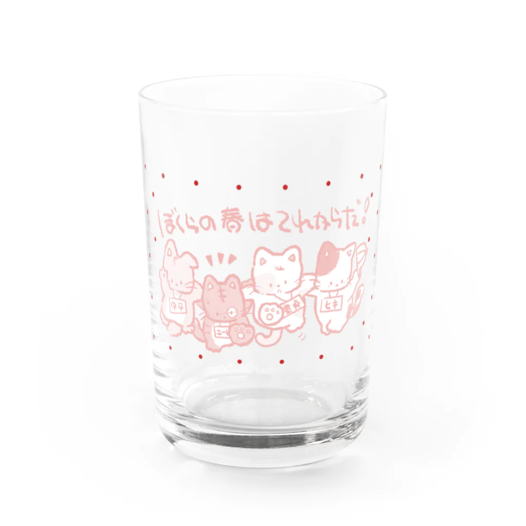 米沢にゅ〜たうんのぼくらの春はこれからだ！ Water Glass :front