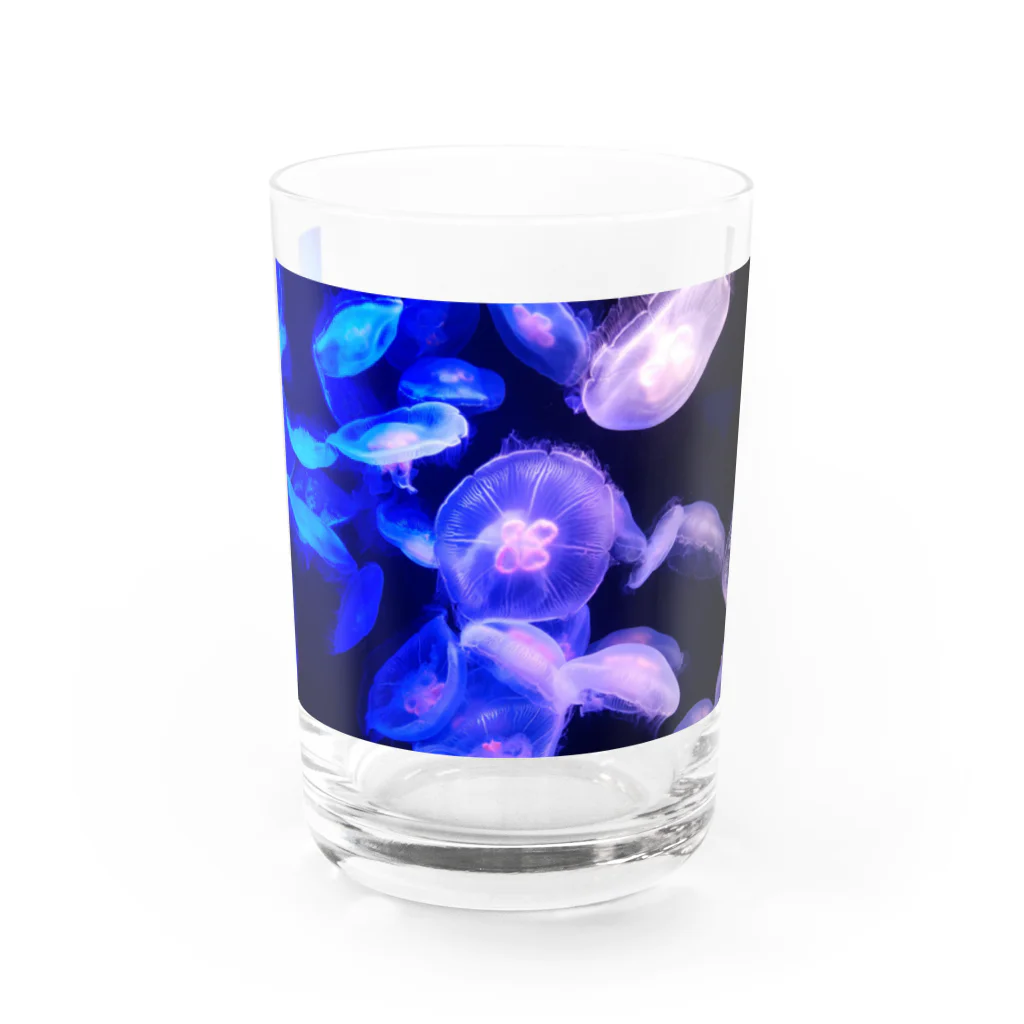 日常トリップの夜に咲くクラゲ Water Glass :front