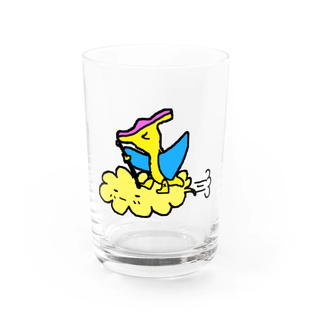 erichandmade × eric_joy_の筋斗雲プテラノドンくん Water Glass :front