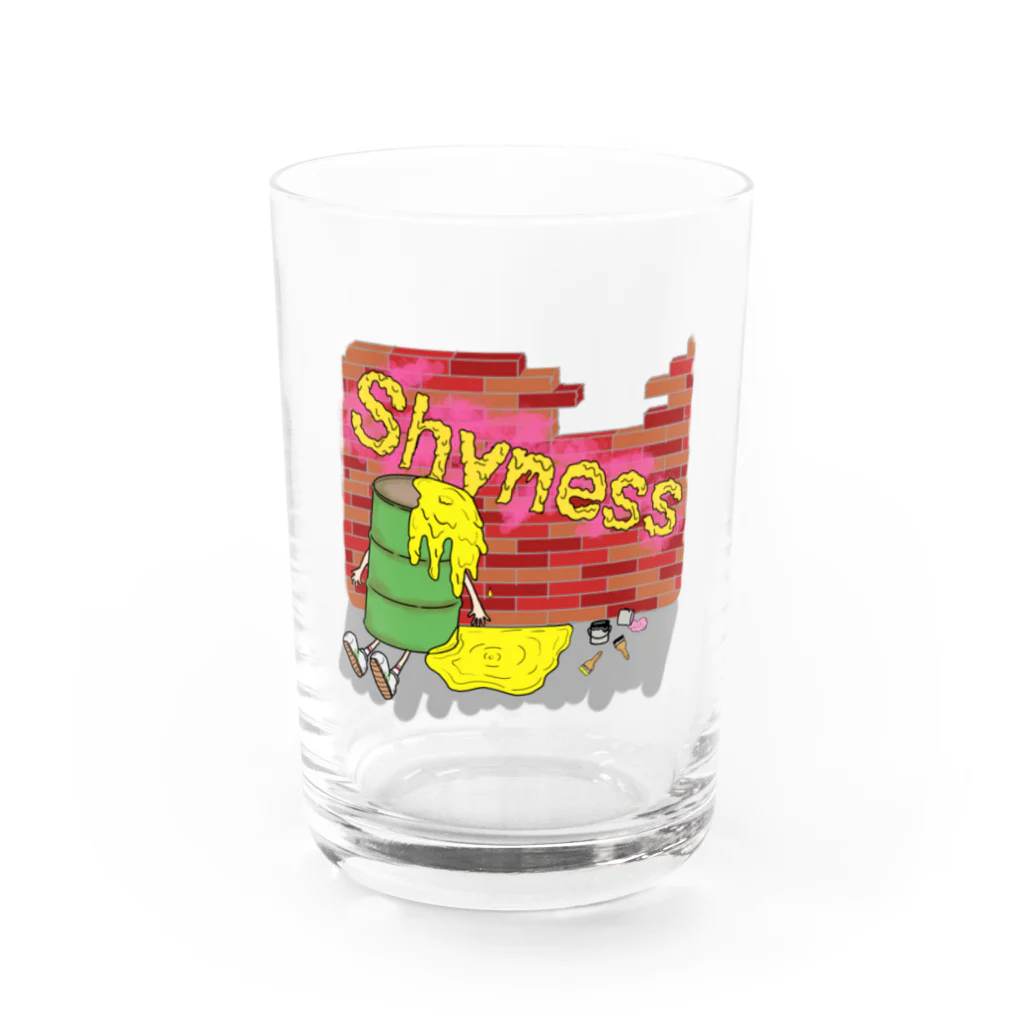 shyness のshyness oil ストリートアート Water Glass :front