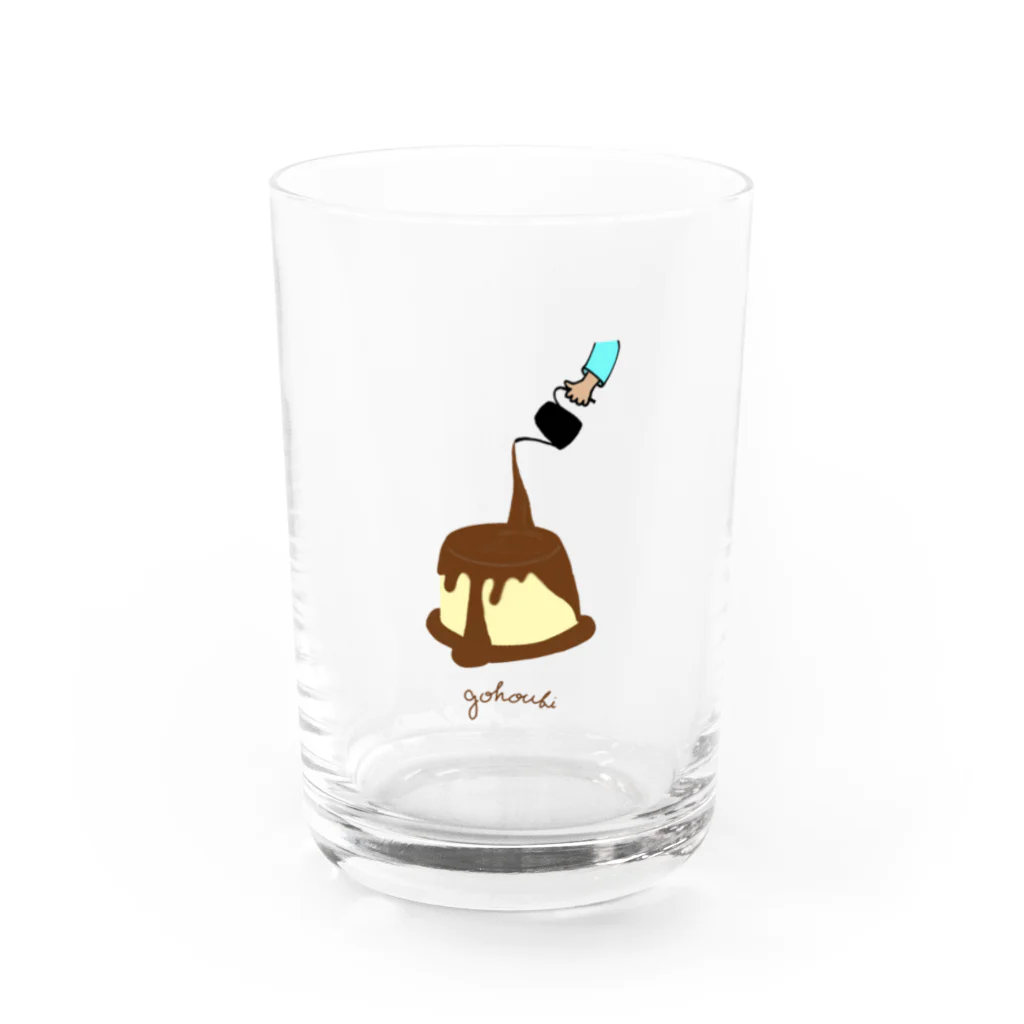 瞬間ほのぼの設置し隊のご褒美Pudding Water Glass :front