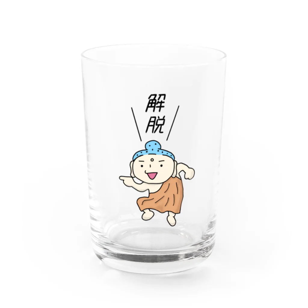 おてらデザインズのげだつくん Water Glass :front