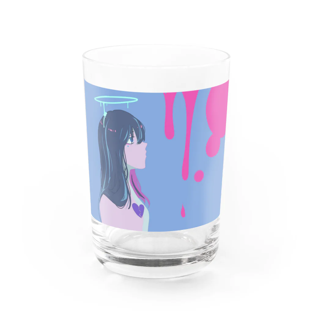 宵宮ルリジサの滴　グラス Water Glass :front