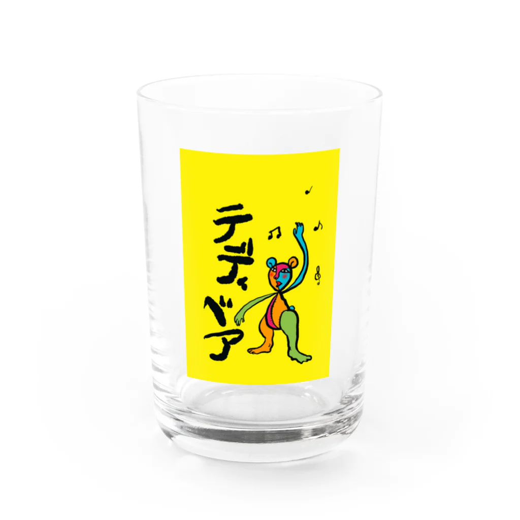 はなのてのテディベア Water Glass :front