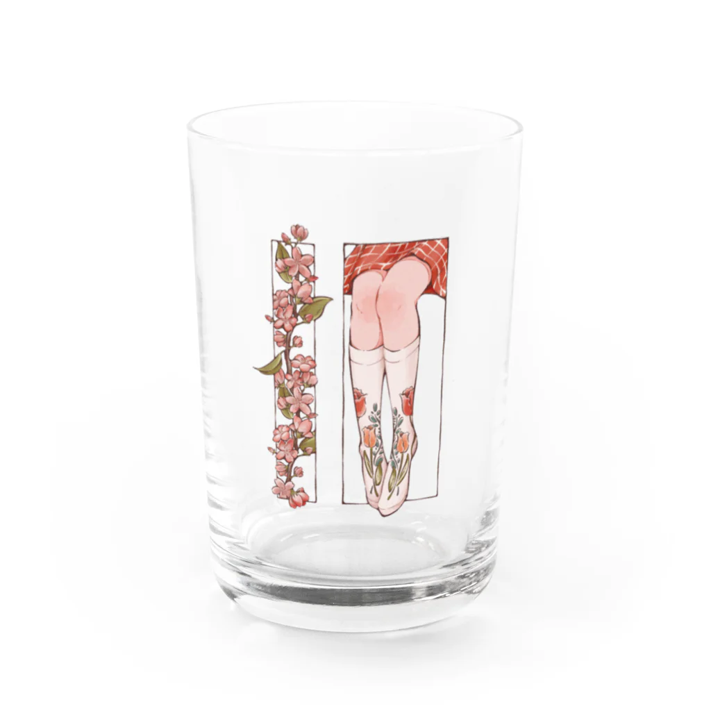 日菜乃🐶の春の花が咲く Water Glass :front