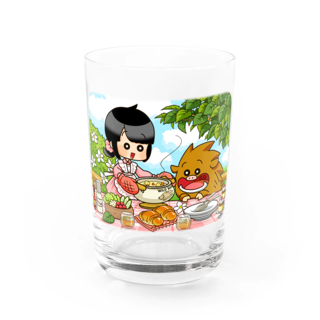 イノシシライフ INOsisiLIFEのふゆゆんとぼさいのの食卓 Water Glass :front