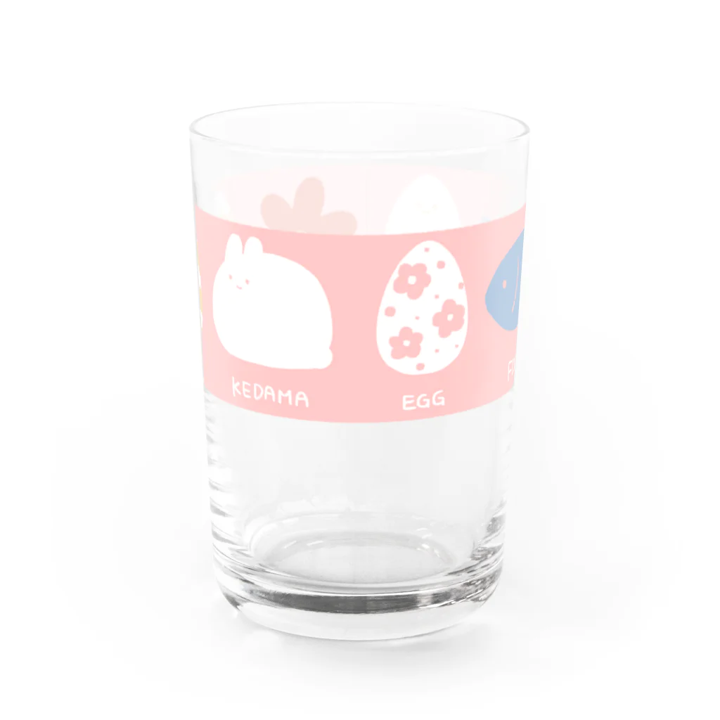 プリティしりのイースターけだまちゃん Water Glass :front