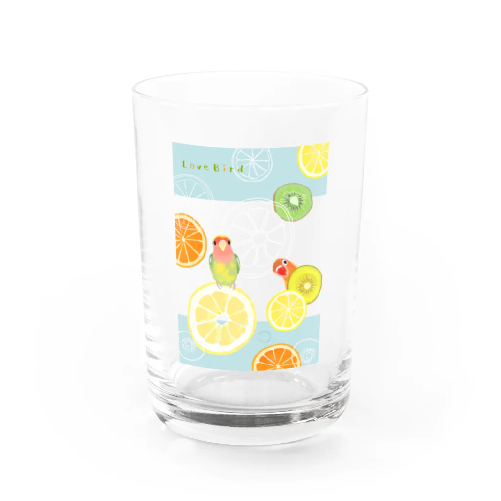 小桜森のラブバとフルーツ Water Glass :front