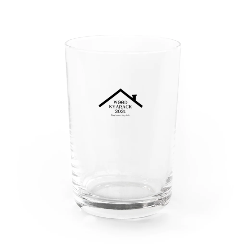 Stop Brainのstay home,stay folk Water Glass :front