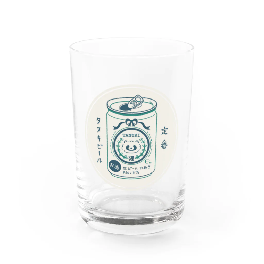 ジーナショップ(たぬき多め)の生ビールたぬき Water Glass :front