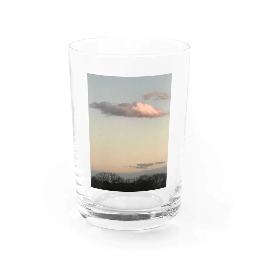 昨日見たゆめ。のある日の夕空 Water Glass :front