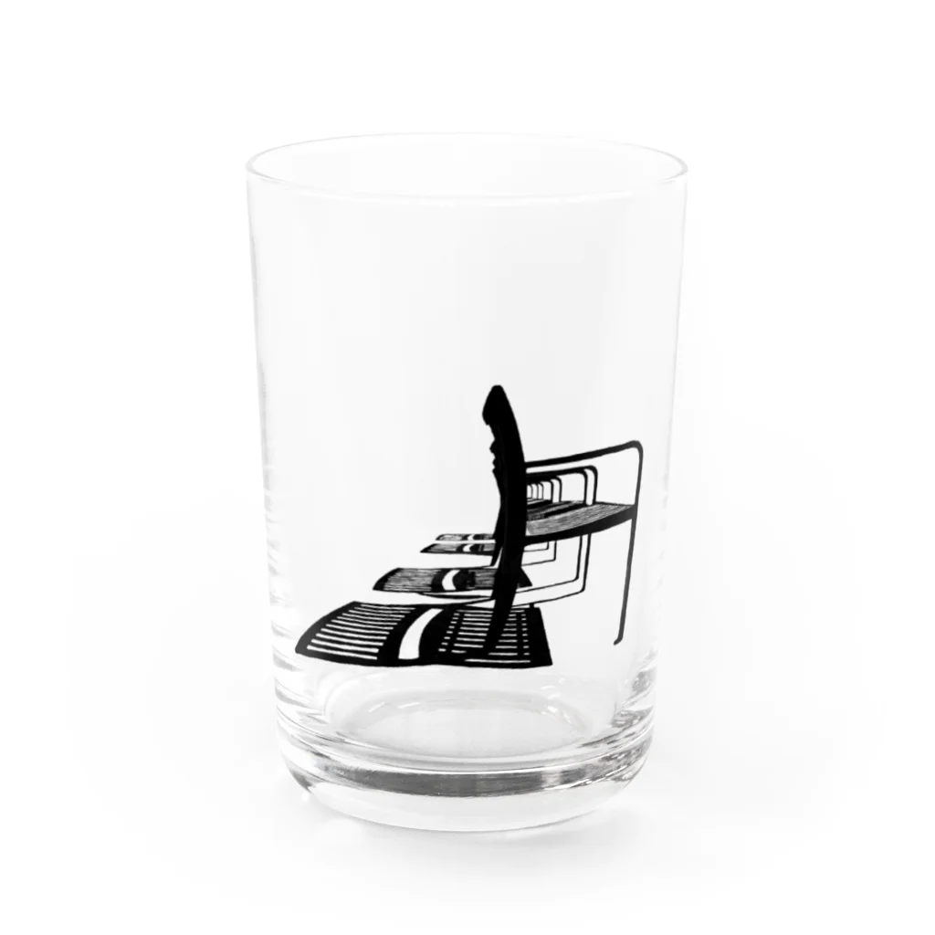 シンプルなグッズ やこ屋のシルエットな椅子と影 Water Glass :front