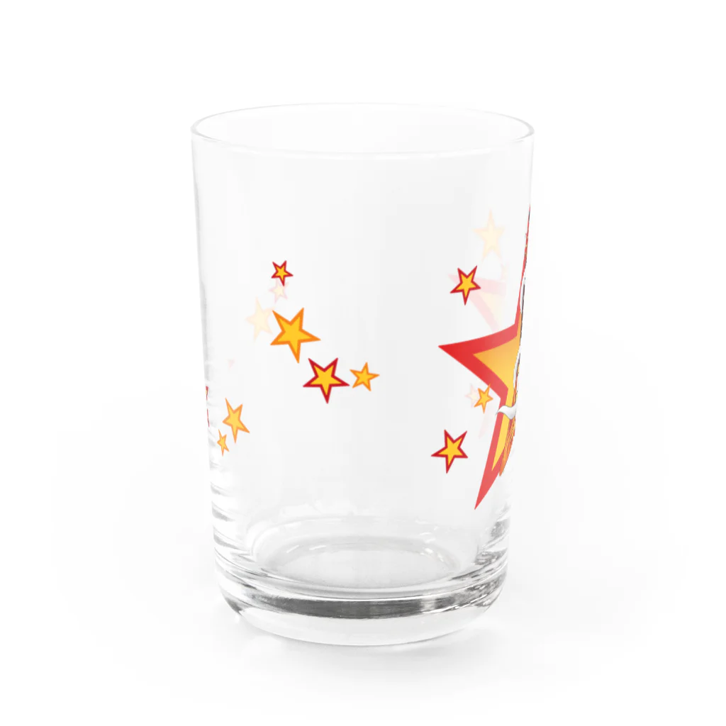 竜の工房・翔 -SUZURI SHOP-のヘビメタ？(グラス一周デザイン) Water Glass :front