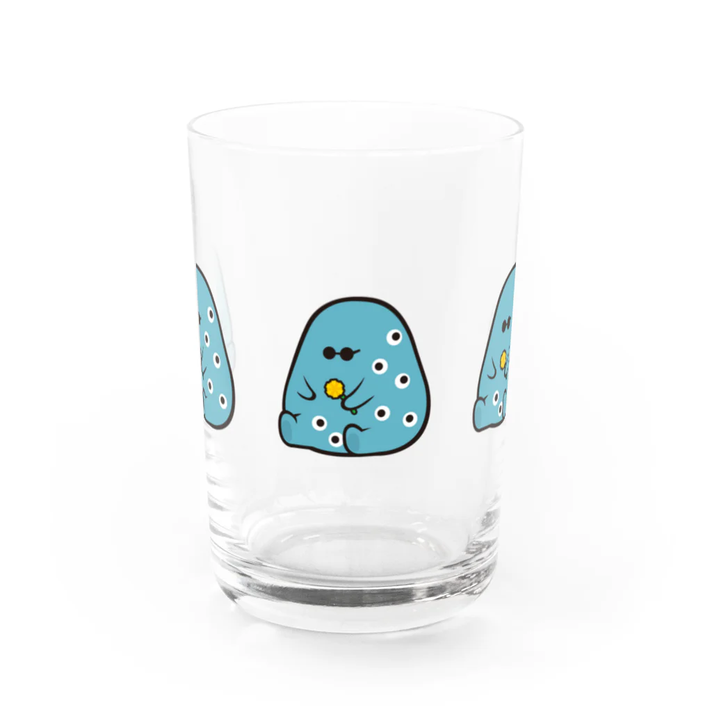 藤原秀郷と百目鬼グッズのどうめきトリオ Water Glass :front