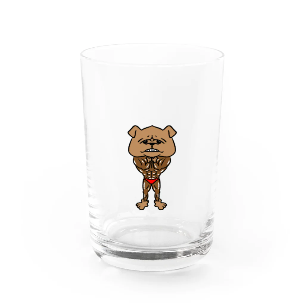 popokoroのブルマッチョ Water Glass :front