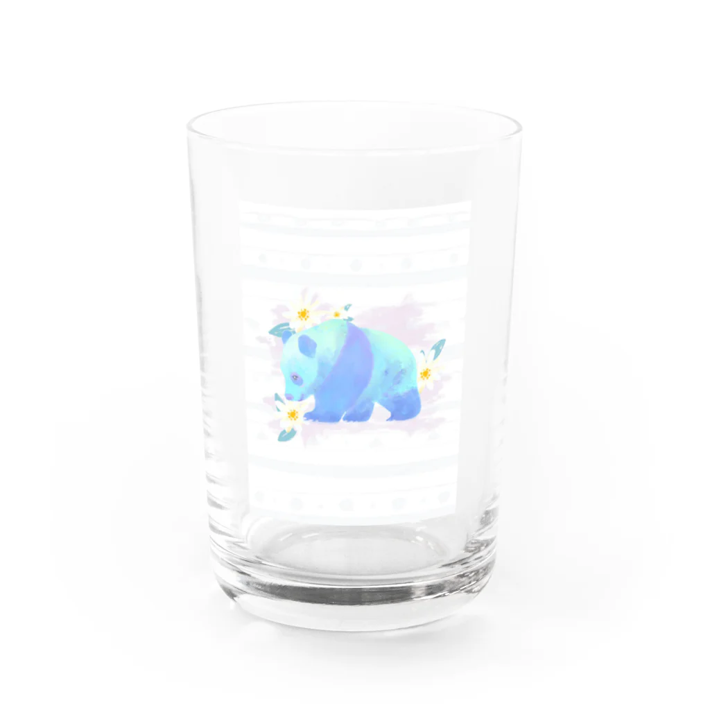 non__07nのお花とパンダ Water Glass :front