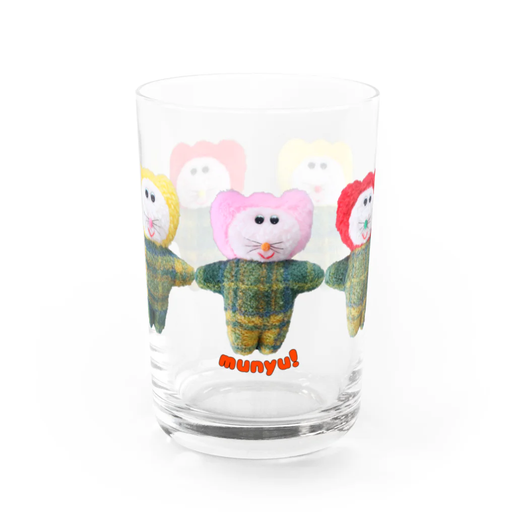 むにゅの手つなぎチューリップクズ Water Glass :front