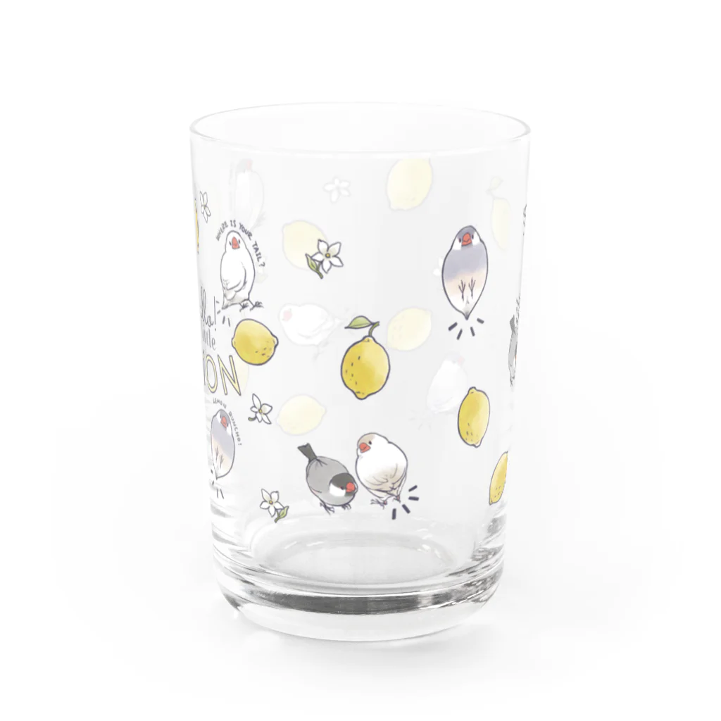 ことりマニア＠SUZURIのレモン文鳥 Water Glass :front