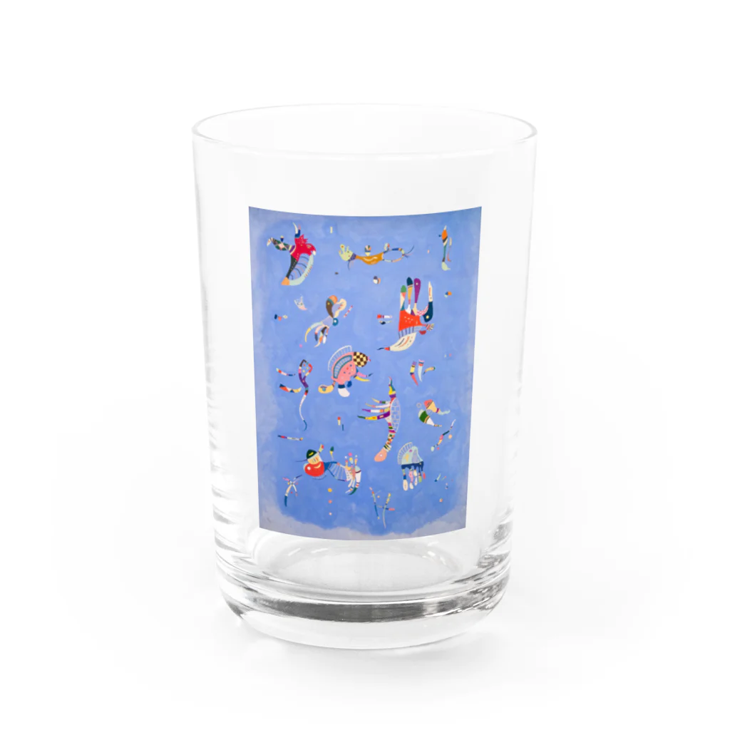 世界の絵画アートグッズのワシリー・カンディンスキー 《空の青》 Water Glass :front