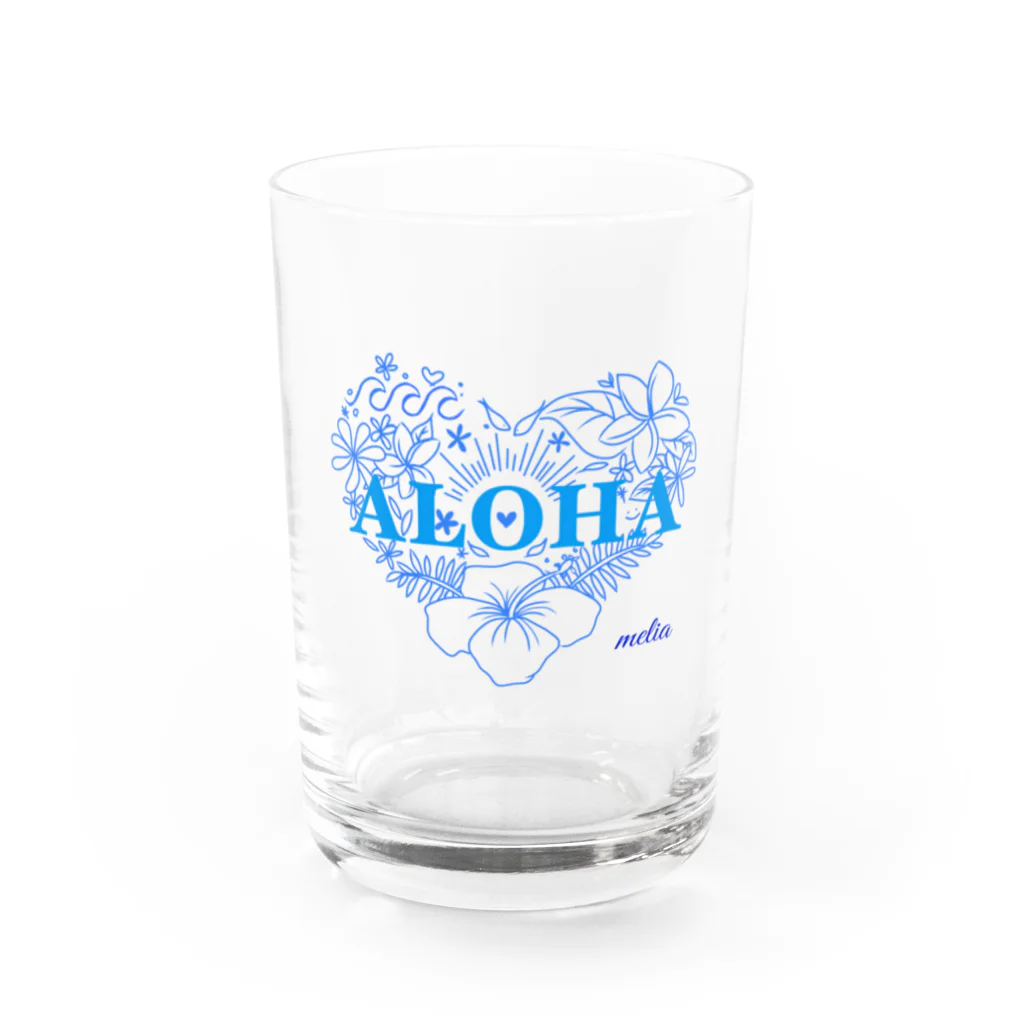 meliaのAloha Heart 青 Water Glass :front