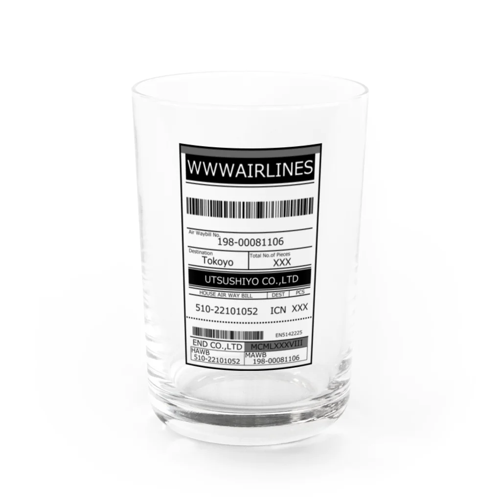 NYC STANDARDのAIRLINES Water Glass :front