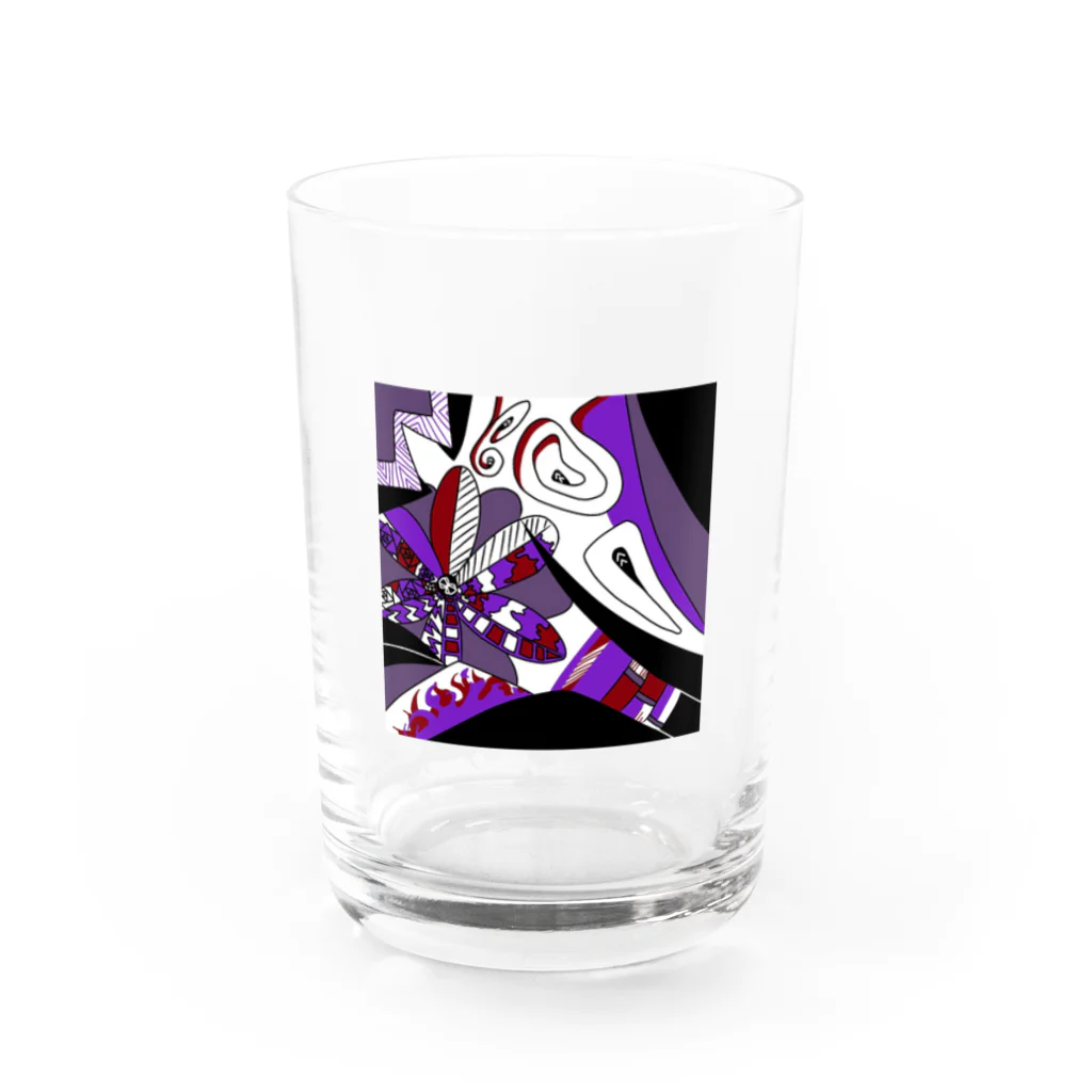 川沿い豆工房 出張所のメラもや Water Glass :front