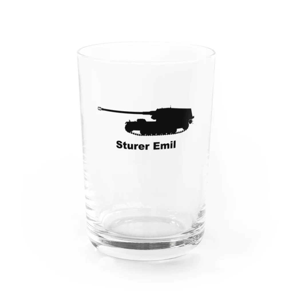 puikkoの自走砲　シュトゥーラー・エミール（黒） Water Glass :front