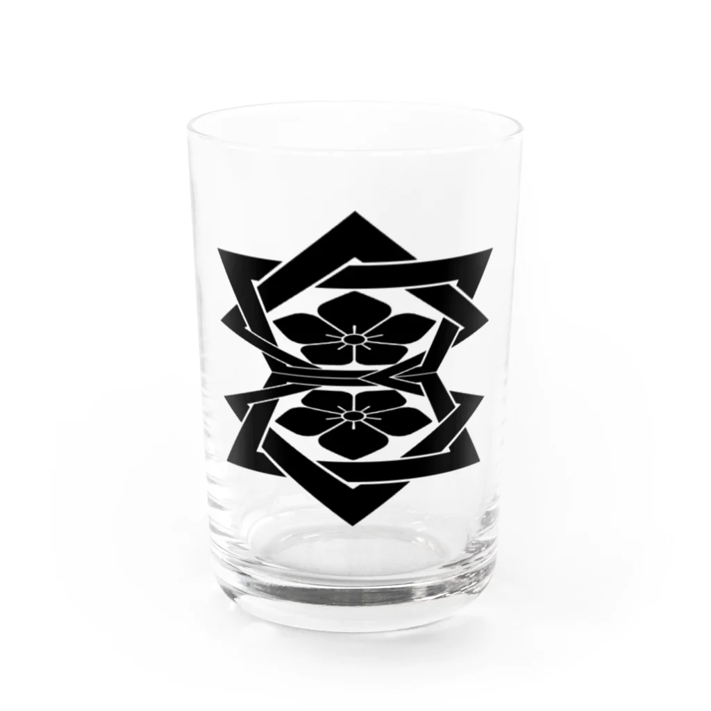 RMk→D (アールエムケード)の桔梗紋 黒 Water Glass :front