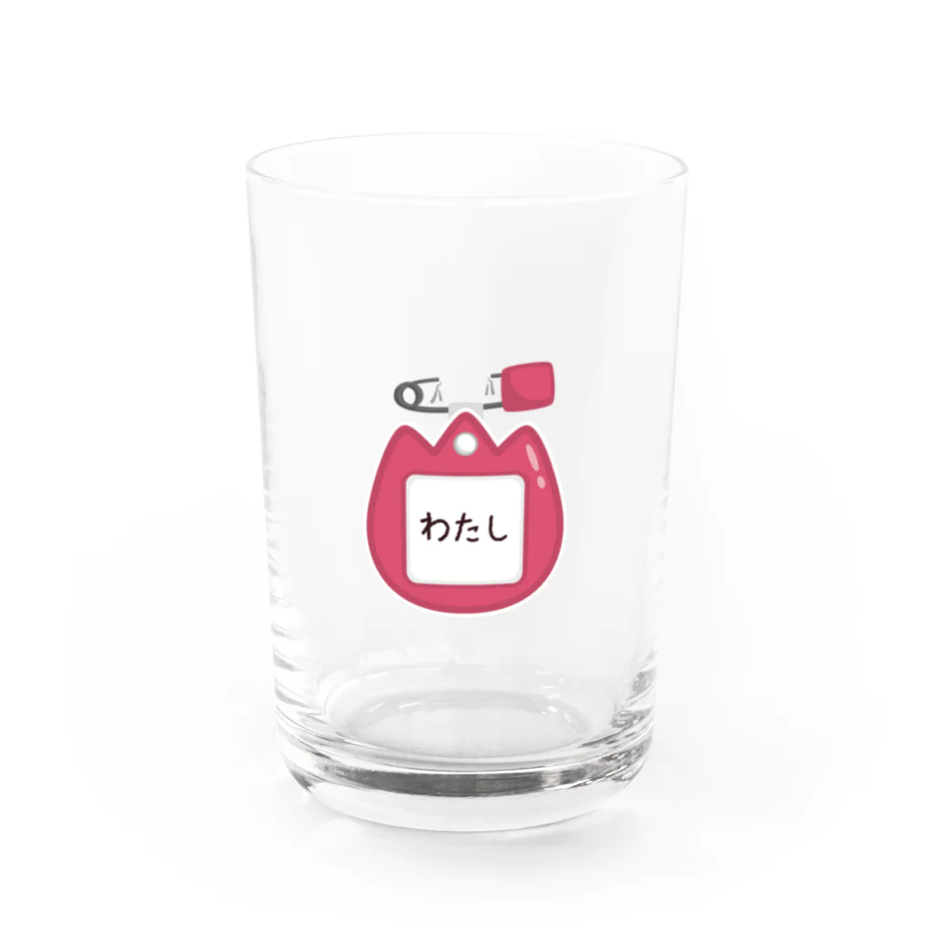 イラスト MONYAAT のCT128 幼稚園バッチ・名札D*わたし Water Glass :front